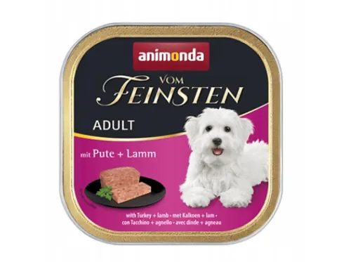 Comida húmeda para perros | ANIMONDA Vom Feinsten Classic Pavo y Cordero 150g, 150 g, para Perro