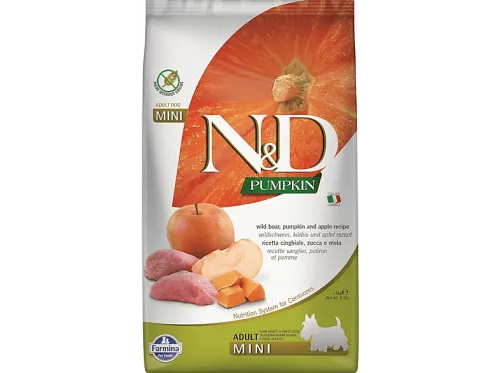 Pienso para gatos | FARMINA WILD BOAR &amp; APPLE ADULT 5kg, 5 kg, para Gato