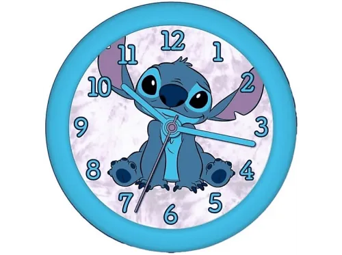 Reloj de pared | Stitch KIDS EUROSWAN, Azul claro, Azul, Violeta