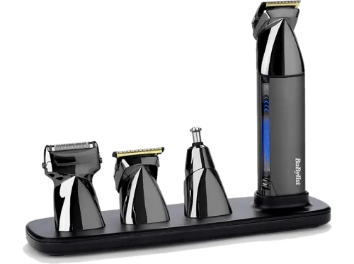 Afeitadora corporal | Babyliss MT991E Super-X Metal Series, 15 en 1, 5h Autonomía, Batería Iones de Litio, Cuchillas Titanio, Negro