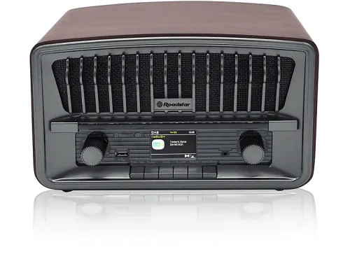 Radio CD | HRA-270D+BT Vintage DAB/DAB+/FM, Bluetooth, USB ROADSTAR, Marrón
