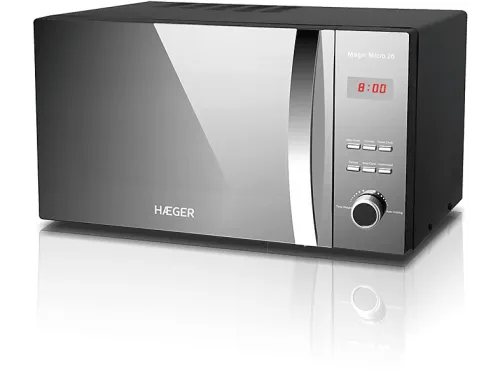 Microondas | HAEGER MAGIC MICRO 26, 240 V, 5 potencia, 26 l, Gris metalizado e Plata