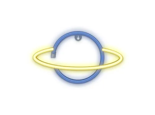 Luces LED | NEON LED SATURN YELLOW BLUE BAT+USB FOREVER, Amarillo
