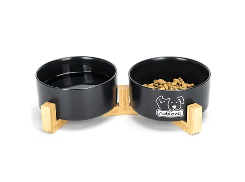 Comedero para mascotas | NOBLEZA 865116N 900ML, para Gato, Negro