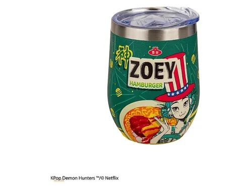 Taza | CINEREPLICAS Taza de Viaje KPop Demon Hunters Zoey Hamburger