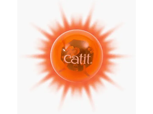 Juguete para mascota | CATIT Pelota con luz Senses Fireball, para Gato, Orange