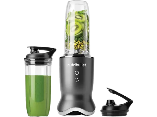 Batidora de vaso | nutribullet Ultra 1200W NB1206DGCC , Batidora personal, Táctil, Silenciosa, Tapas para llevar, 0.9 l/0.7 l, Gris oscuro