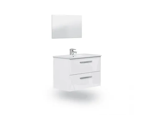 Armario | DUEHOME Feel, , 80 cm x 57 cm x 45 cm, Blanco Brillo