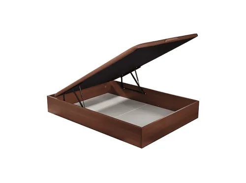 Canapé | ROYAL SLEEP Abatible SPACE BED - Apertura Asistida - Madera - Gran Capacidad - 26 cm capacidad útil, 140 cm x 200 cm, Madera, Cerezo
