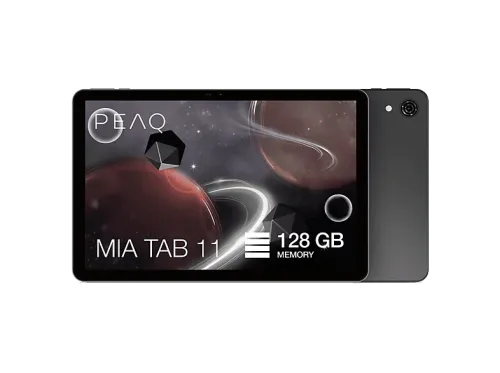 Tablet | PEAQ MIA TAB 11, 11" HD, 4GB RAM, 128 GB, Android 15, WiFi 5, IPS Incell, Allwinner A523, 6.000mAh, Negro