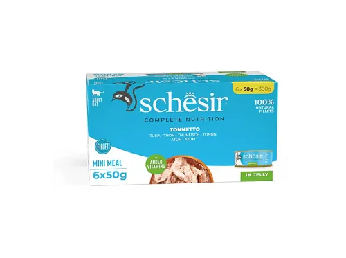 Comida húmeda para gatos | SCHESIR Comida Húmeda Multipack de Atún, 300 g, para Gato
