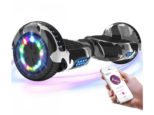 Hoverboard | WJ, Bluetooth y LED, para Niños y Adultos RCB, 15 km/h, 4000 mAh, 100 kg, verde