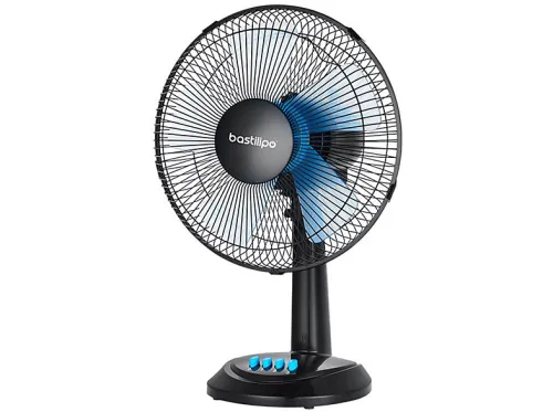 Ventilador de sobremesa | BASTILIPO Bastilipo - Barrosa Ventilador de mesa - 50W de potencia - 3 velocidades, 300 W, 3 velocidades, Black