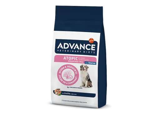 Pienso para perros | ADVANCE Pienso Atopic Care Canine Trucha Medium/Maxi, 12 kg, para Perro