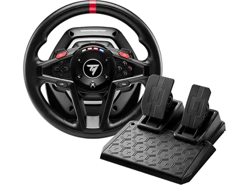 Volante | Thrustmaster T128 para Xbox Series X|S, Xbox One y PC (Force Feedback Optimizado, LEDs de Velocidad, Incluye 3 Pedales Magnéticos T2PM)