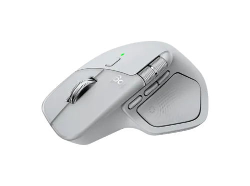 Ratón inalámbrico | Logitech MX Master 4, 8000ppp, Carga rápida, Clics silenciosos, Bluetooth-USB, PC-Mac, Multidispositivo, Personalizable, Gris