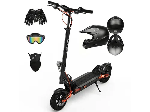 Patinete eléctrico | JOYOR T6D, Pot. máx. 600 W, Carga máx. 120 kg, negro