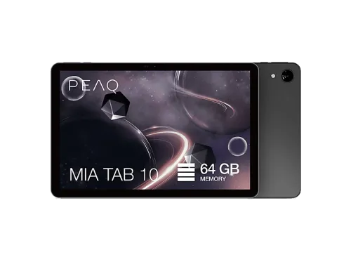 Tablet | PEAQ MIA TAB 10, 10.1" HD, 4GB RAM, 64GB, Allwinner A523, Android 15, IPS Incell, Negro