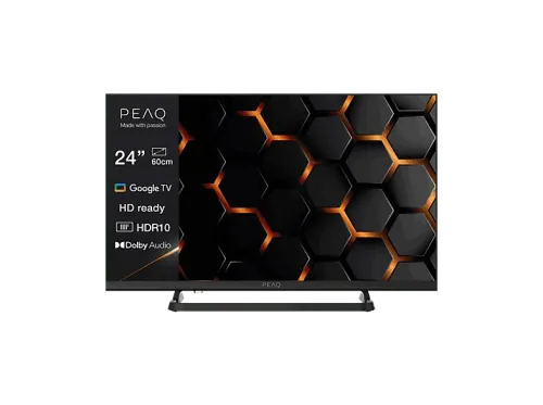 TV LED 24" | PEAQ PTV 24GH-5025C, HD Ready, Google TV, Dolby Audio, DVB-T2, Negro