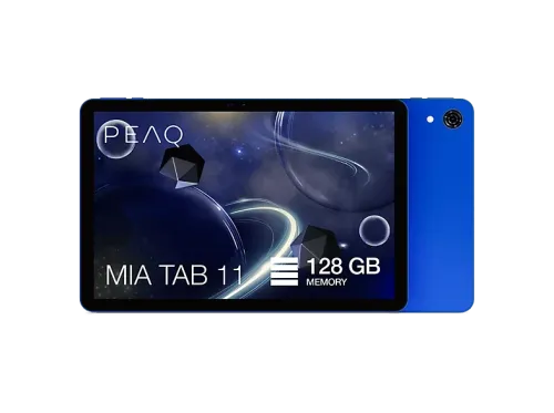 Tablet | PEAQ MIA TAB 11, 11" HD, 4GB RAM, 128 GB, Android 15, WiFi 5, IPS Incell, Allwinner A523, 6.000mAh, Azul