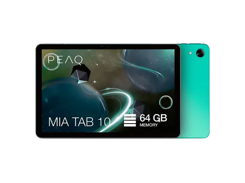 Tablet | PEAQ MIA TAB 10, 10.1" HD, 4GB RAM, 64GB, Allwinner A523, Android 15, IPS Incell, Menta