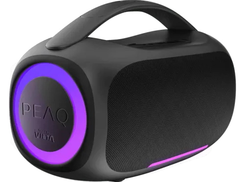 Altavoz bluetooth | PEAQ Power Max 2, 60 W, Bluetooth, 8 h de autonomía, Negro