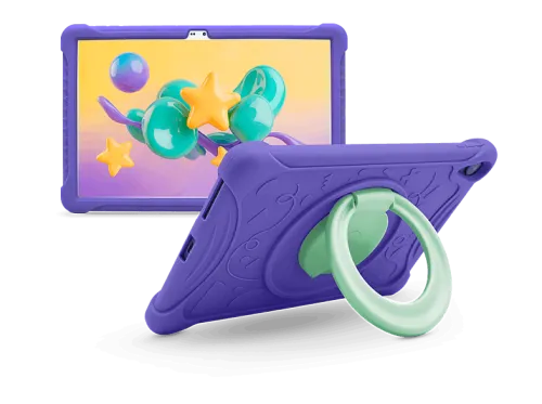 Tablet infantil | PEAQ MIA Kids Tab, WiFi 6, 10" HD, 4 GB RAM, 128 GB, Púrpura