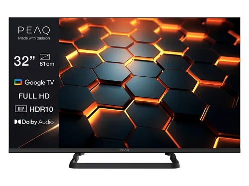TV LED 32" | PEAQ PTV 32GF-5026C, Full-HD, Smart TV, DVB-T2 (H.265), HDR10, Dolby Audio, Triple Tuner, Negro