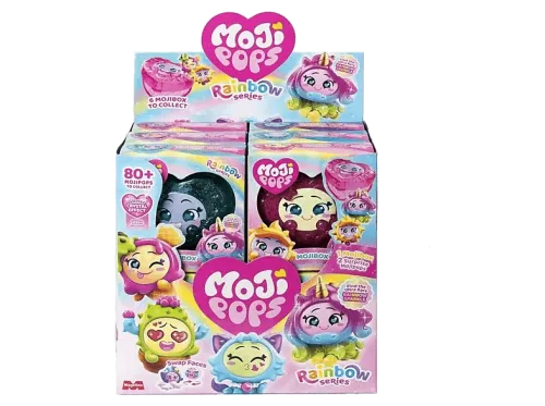 Pack Merchandising | MagicBox RAINBOW SERIES MOJIBOX, Incluye 1 Mojibox, 2 Mojipops sopresa y 1 checklist, Rainbow Series