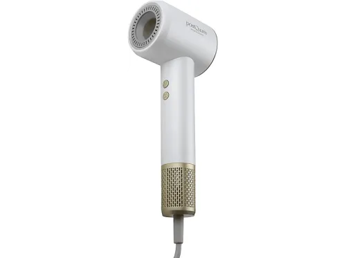 Secador de pelo iónico | POSTQUAM SILENCE ION BLCD, 1600 W, 4 niveles temperatura, 3 velocidades, Blanco