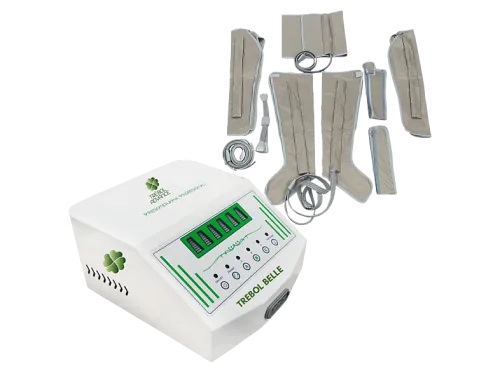 Presoterapia | TRÉBOL ADVANCE Trébol Belle equipo de presoterapia completo 2 perneras, 2 brazales, Faja Abdominal, para Piernas, Brazos, Abdomen, Gris