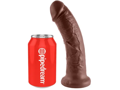 Dildo | KING COCK Dildo de 8 pulgadas, PVC, tono piel oscuro