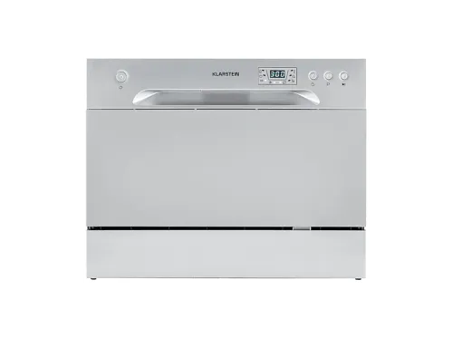 Lavavajillas compacto | KLARSTEIN Amazonia 6, 6 servicios, 6 programas, 550 mm, Acero inoxidable