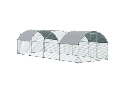 Gallinero de Exterior | PAWHUT D51-321V03, para Mascota pequeña, Plata
