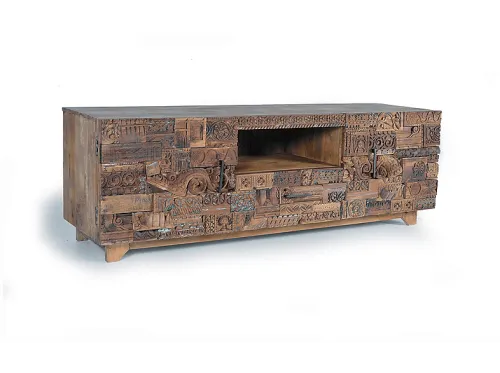 Mueble de TV | GINER Y COLOMER SL Roma de madera de mango 60cm x 180cm x 50cm, 180 cm x 50 cm