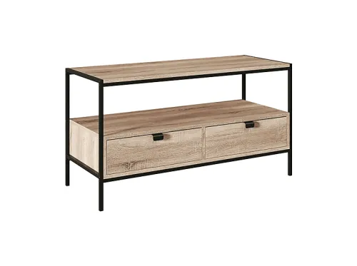 Mueble de TV | MIROYTENGO aliaj 2 cajones espacio salón comedor 100 cm, Acero, 100 cm x 40 cm