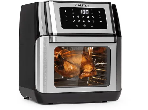 Freidora sin aceite | KLARSTEIN AeroVital Fry, 1500 W, Plata Metálica