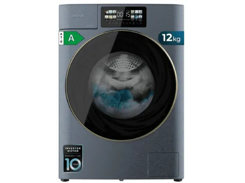 Lavadora carga frontal | CECOTEC Bolero DressCode 12950 Autodose Direct Drive 3D Titanium, 12 kg, Negro