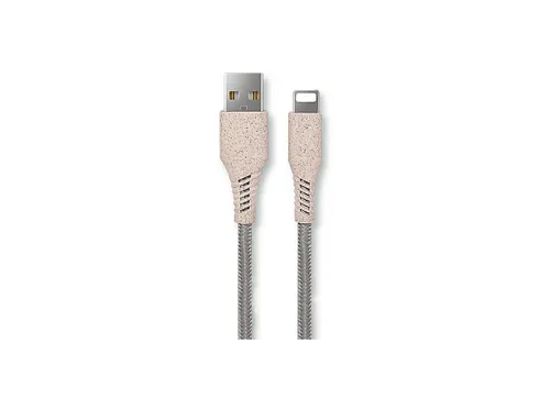 Cable USB | KSIX B0914Eco02, USB 2.0, Lightning, Blanco