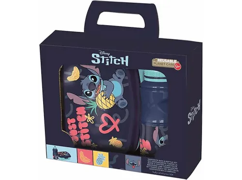 Pack Merchandising | STITCH STITCH - BOTELLA 380 ML + SANDWICHERA RECTANGULAR