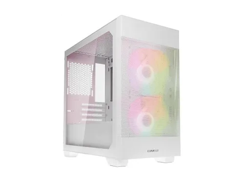 Chasis PC | Caja blanca como la nieve de vidrio templado de malla LIAN LI Lancool 205M LIAN LI, Blanco