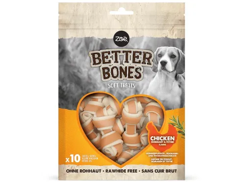 Snack para perros | ZÖE Huesitos suaves Better Bones Pack de 10 - Pollo, 219 g, para Perro