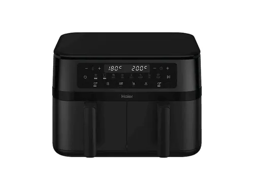 Freidora de aire | HAIER Double Drawer 11L, 1400 W, 11 l, Negro