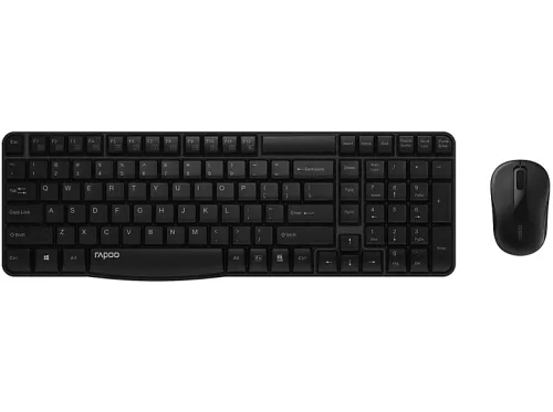 Pack Teclado + Ratón | RAPOO X1800S, Inalámbrico, idioma: DE, Negro