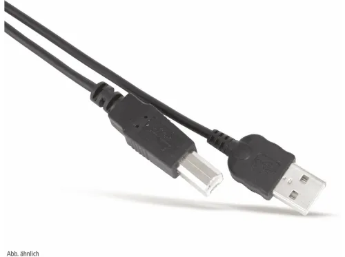 Cable USB | GOOBAY 68972, USB 2.0, USB-A, USB-B, Transparente