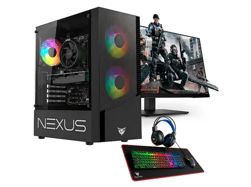 Pc Gaming | PC RACING RYZEN 5 ORDENADOR SOBREMESA, AMD Ryzen™ 5 5500, 16 GB RAM, 1 TB SSD, GeForce RTX™ 5060, Windows 11 Pro, Negro
