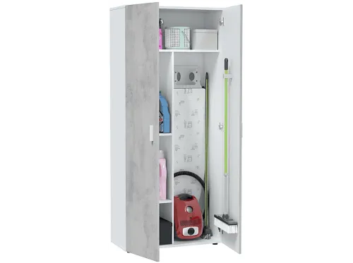 Armario | MIROYTENGO Multiusos alto 2 puertas artik y cemento 182x80x37 cm, , 80 cm x 182 cm x 37 cm