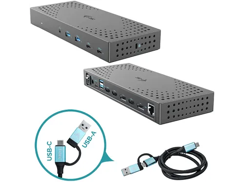 Estación de acoplamiento USB | CATRIPLE4KDOCKPD2 I-TEC, Gris