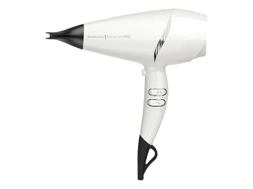 Secador | REMINGTON Supercare Pro 2200 AC7200W, 2200 W, 3 niveles temperatura, 2 velocidades, Difusor incluido, Blanco