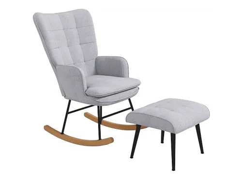 Mecedora | HOMCOM 839-867V00LG, Gris Claro